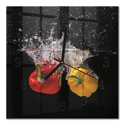 Square wall clock Pepper