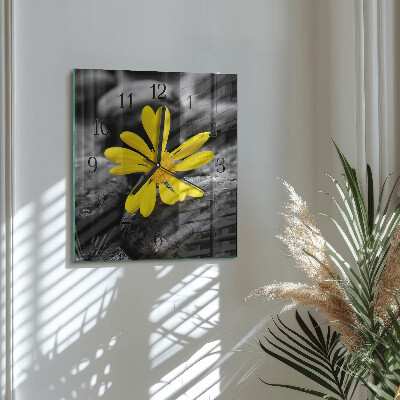 Square kitchen clock Flower