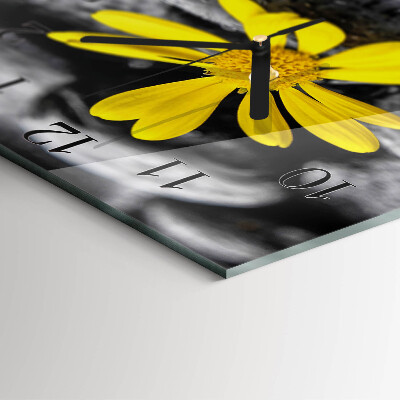 Square kitchen clock Flower