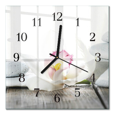 Square wall clock Orchid