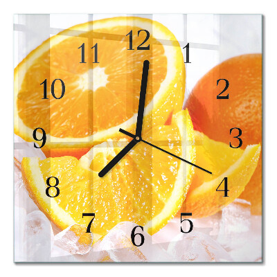 Square kitchen clock Oranges