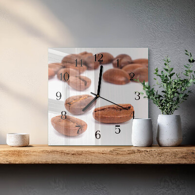 Square wall clock Coffee beans