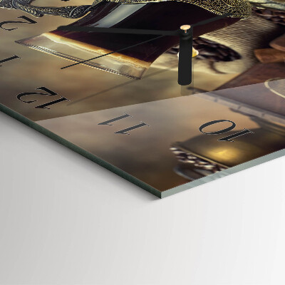 Square kitchen clock Coffee