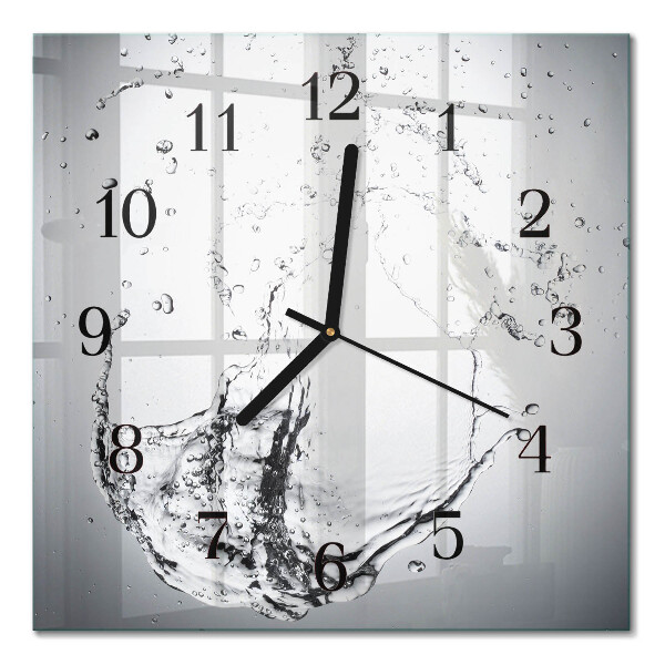 Square kitchen clock Water