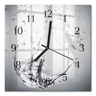 Square kitchen clock Water