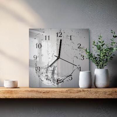 Square kitchen clock Water