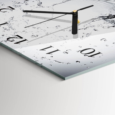 Square kitchen clock Water