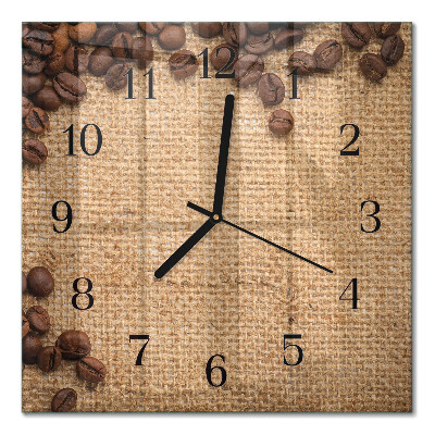 Square wall clock Coffee beans