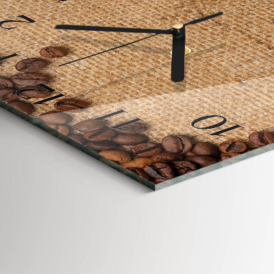 Square wall clock Coffee beans
