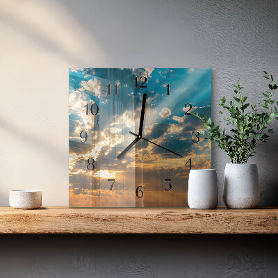 Square kitchen clock Sky