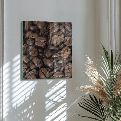 Glass clock square Coffee