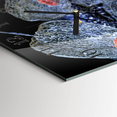 Glass wall clock square Piece
