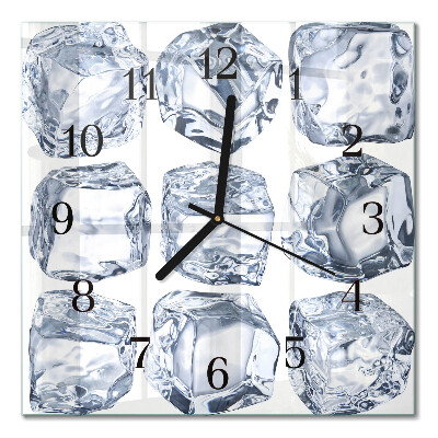 Square kitchen clock Ice