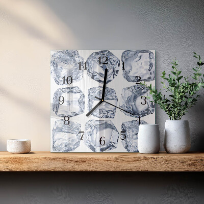 Square kitchen clock Ice