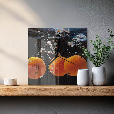 Square kitchen clock Oranges