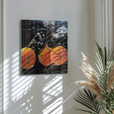 Square kitchen clock Oranges