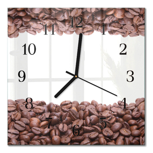Square kitchen clock Coffee beans