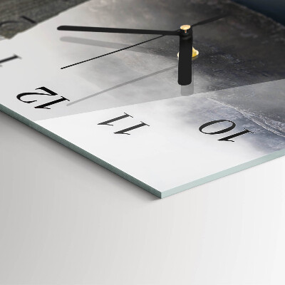 Glass wall clock square Abyss
