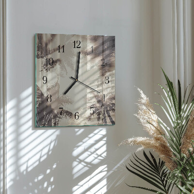 Square kitchen clock Palm trees