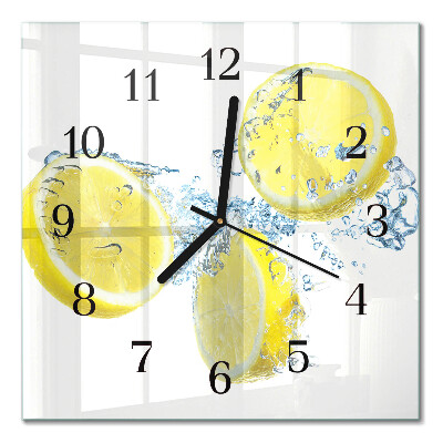 Square wall clock Lemons