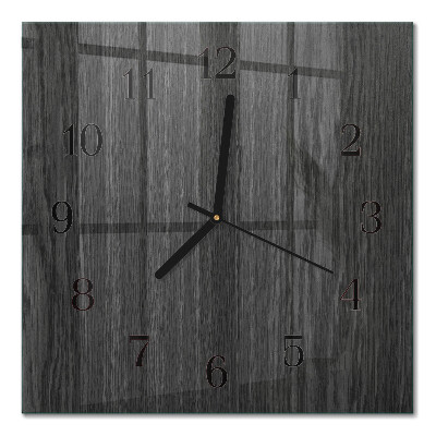 Square kitchen clock Wood