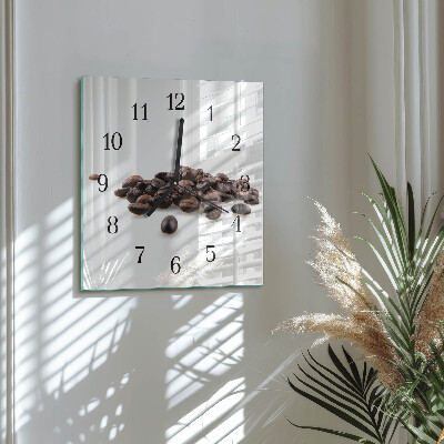 Square kitchen clock Coffee beans