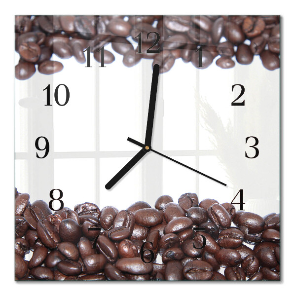 Square wall clock Coffee beans