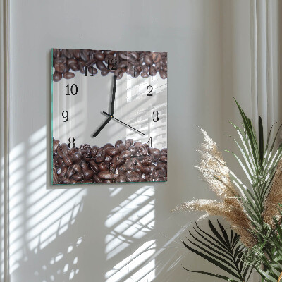 Square wall clock Coffee beans