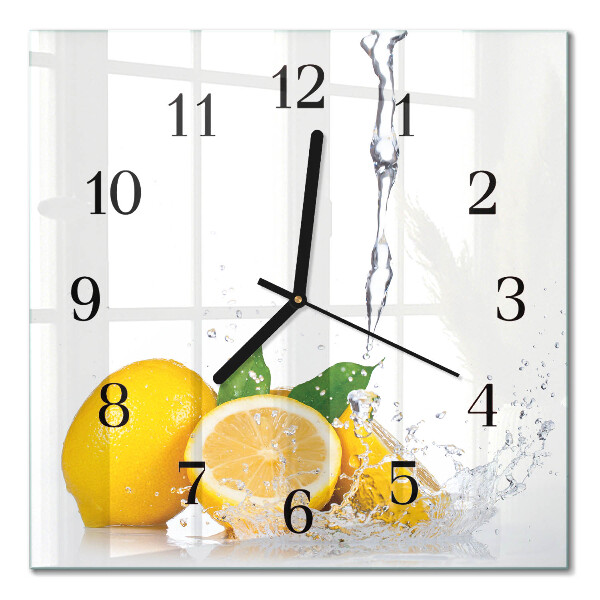 Square wall clock Lemons
