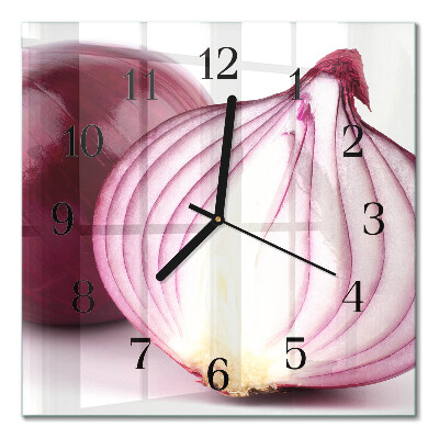 Square kitchen clock Onion