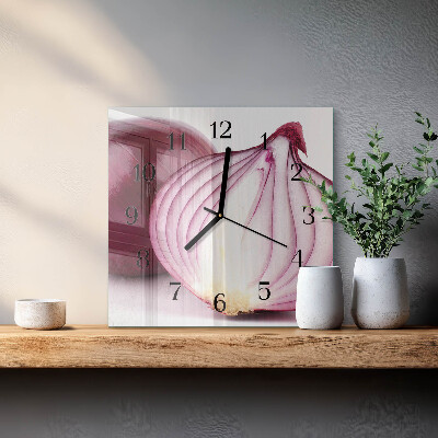 Square kitchen clock Onion