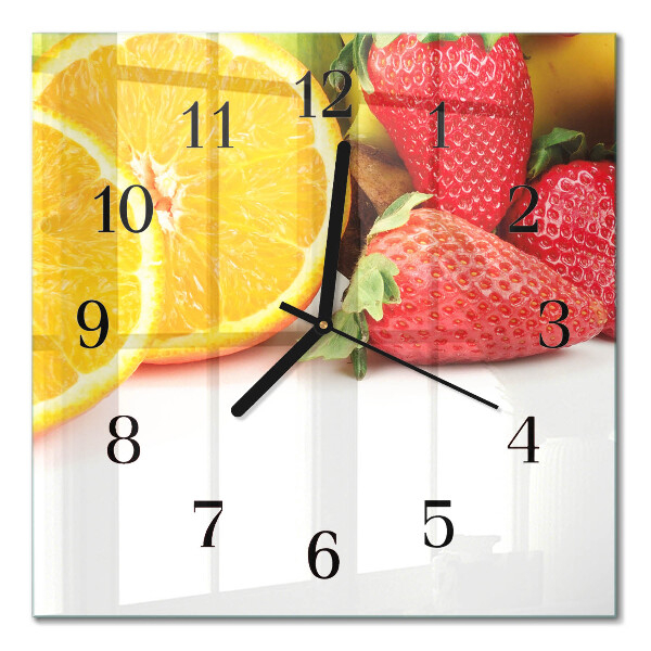 Square wall clock Fruit