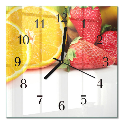 Square wall clock Fruit