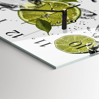 Glass clock square Calcium carbonate