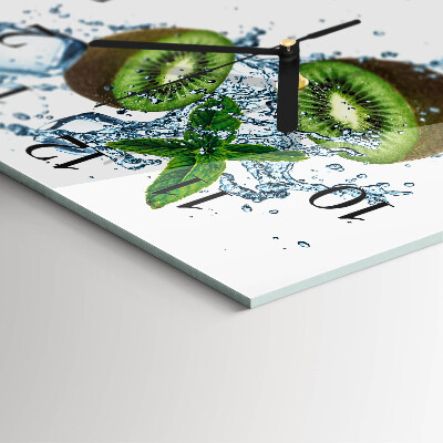 Glass wall clock square Brick wall