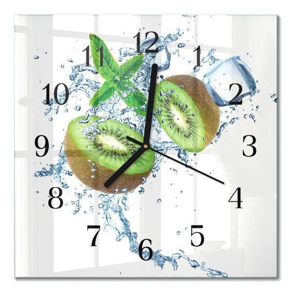 Square kitchen clock Kiwi