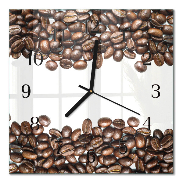 Square wall clock Coffee beans