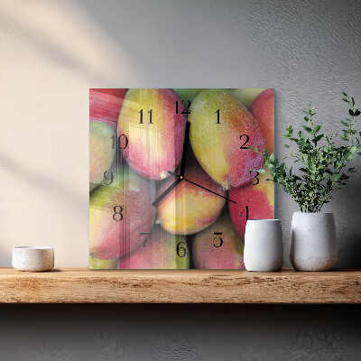 Square kitchen clock Fruit