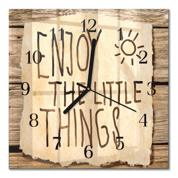 Square wall clock Enjoy your meal
