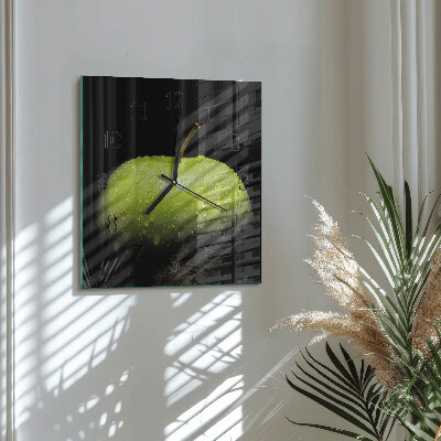 Glass clock square Apple