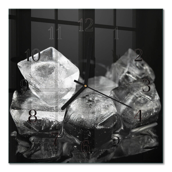 Square kitchen clock Ice cubes
