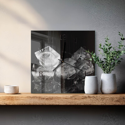 Square kitchen clock Ice cubes