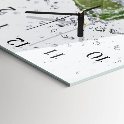 Glass clock square Calcium carbonate