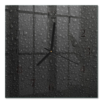 Square kitchen clock Drops of water