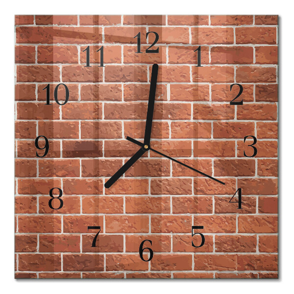 Square wall clock Brick wall