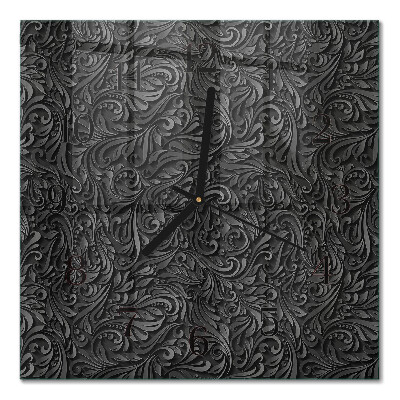 Glass wall clock square Pattern