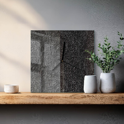 Glass wall clock square Pattern