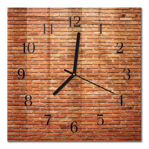 Square wall clock Bricks