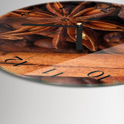Clock glass round Vanilla
