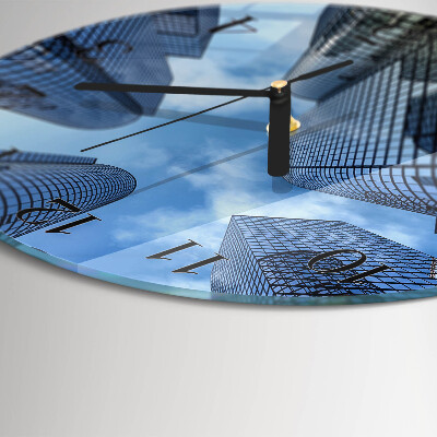 Clock glass round Glass buildings